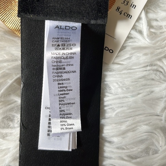 ALDO Women’s Adwendania Waist belt in black/clear/gold size Medium - Picture 5 of 6